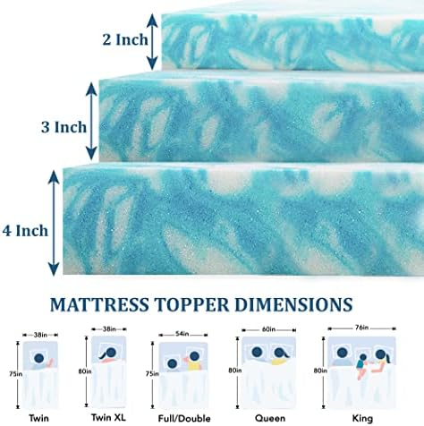 MLILY EGO 2 Inch Memory Foam Mattress Topper