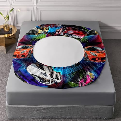 AILONEN Racing Car Sheet Set for Kids Twin Size