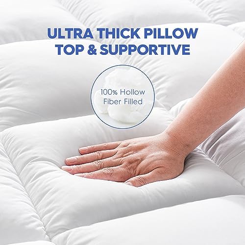 USKRIGE King Mattress Topper with 6D Down Alternative Fill