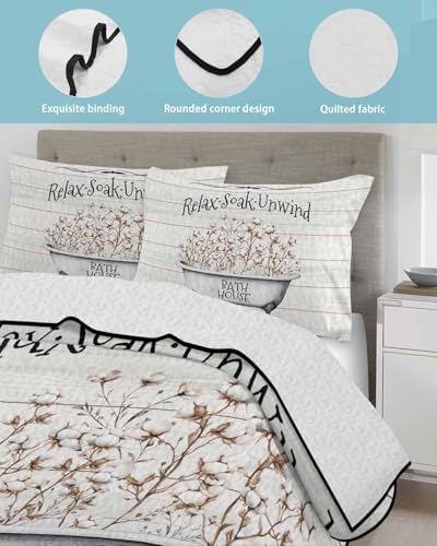 TocaHome Summer Quilt Twin XL Set with 2 Pillowcases