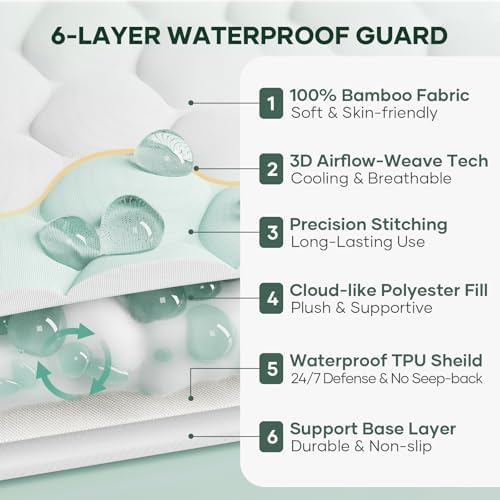 OhGeni Waterproof Mattress Protector Twin XL Size