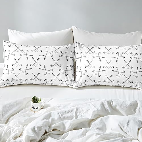 Erosebridal Golf Print Duvet Cover Set Queen