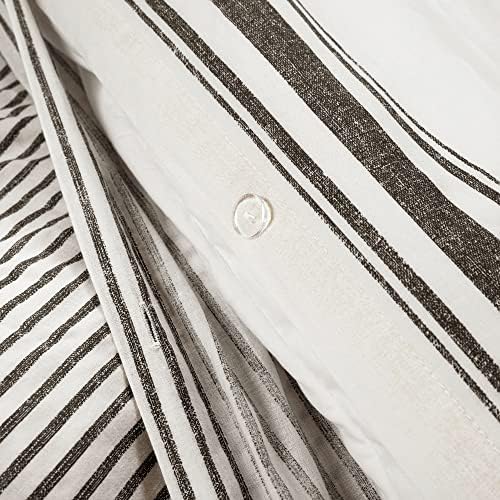 Farmhouse Stripe Reversible Cotton Duvet Cover Set Twin XL