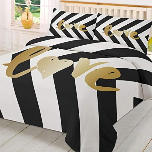 3PC Comforter Set Valentine Day Super Soft Wrinkle Free Bedding Cal King