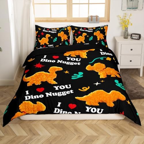 Feelyou Dinosaur Duvet Cover Set Queen Size