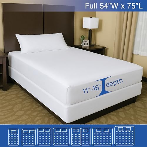 Full Size Mattress Encasement Waterproof Zippered Bedbug Protector