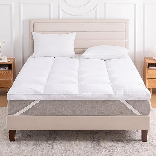 3 Inch Ultra Thick Feather Mattress Topper Queen Size