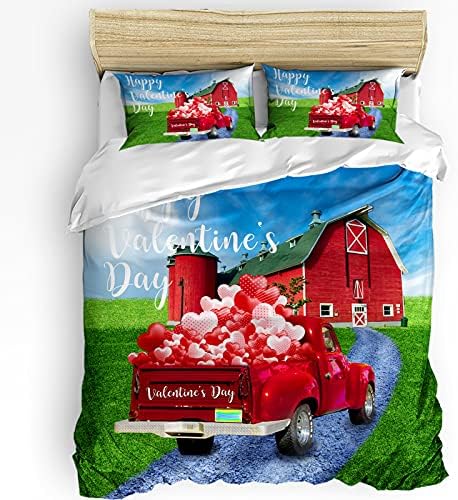 Valentine Duvet Cover Set 3PCS California King Size