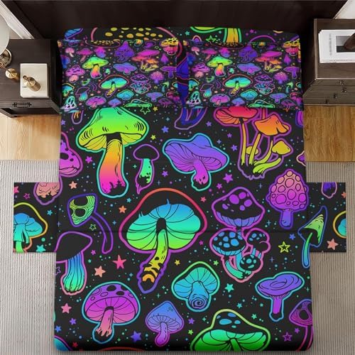 WeCozy Queen Size 4 Pcs Sheet Set with 14 Deep Pocket