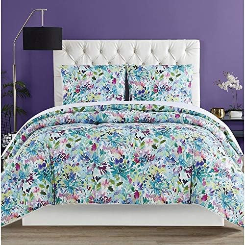 2 Piece Cotton Comforter Set with Floral Design