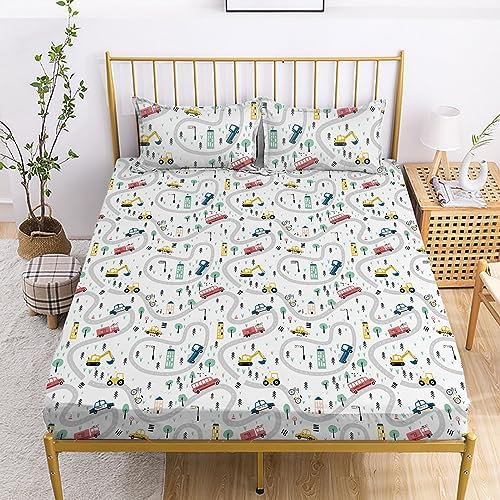 Yasida Kids 3D Truck Bedding Set Queen Size