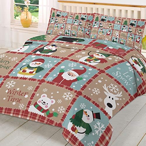 LooPoP Christmas Duvet Cover Set California King 3 Piece