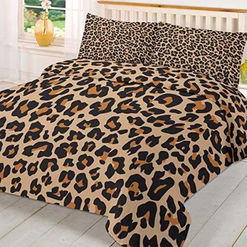 LooPoP 3PC Leopard Print Comforter Set for California King