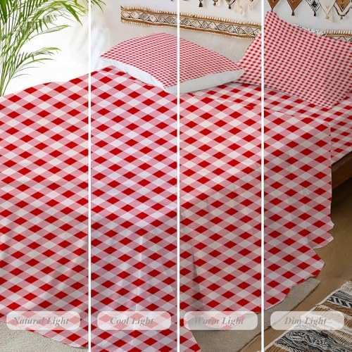Shrahala 4-Piece Microfiber Bed Sheet Set with Deep Pockets 1