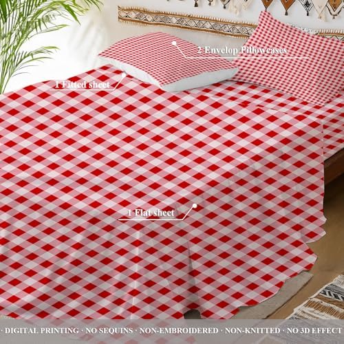 Shrahala 4-Piece Microfiber Bed Sheet Set with Deep Pockets 1